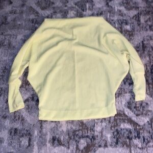 NWT off shoulder Electric Yellow top size small